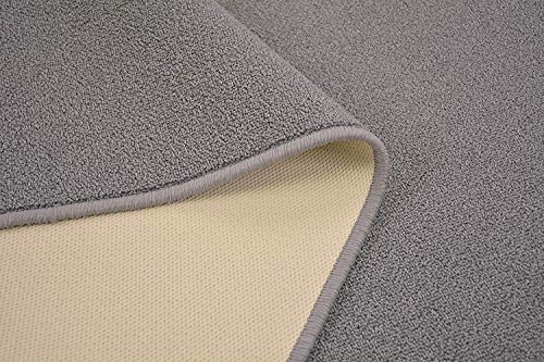 RugStylesOnline Custom Size Solid Grey Roll Runner 26 in Wide x Your Length Choice Slip Resistant Rubber Back Area Rugs and Runners (Grey, 27 ft x 26 in)