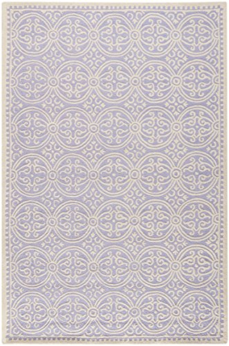 Safavieh Cambridge Collection CAM123C Handmade Moroccan Wool Area Rug, 6' x 9', Lavender/Ivory