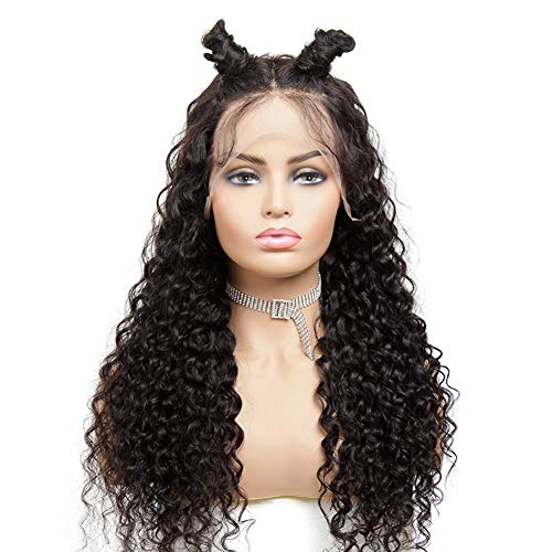 Lace Front Human Hair Water Wave Wigs 13x4 Lace Frontal Deep Curly Wigs 10A Glueless Brazilian Virgin Human Hair Wigs Pre Plucked With Baby Hair For Black Women 150% Density