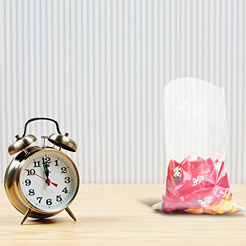 100 Pcs 10 in x 6 in(1.4mil.) Clear Flat Cello Cellophane Treat Bags Good for Bakery, Cookies, Candies