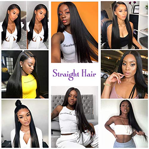 Lemoda Brazilian Straight Hair 360 Lace Frontal Wig 150% Density Virgin Human Hair With Baby Hair Nature Color for Black Women 22 Inch