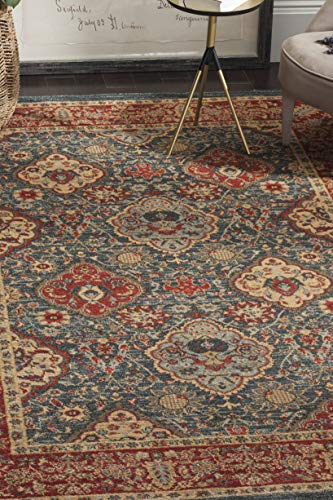 Safavieh Mahal Collection MAH655C Traditional Oriental Navy and Red Area Rug (6'7" x 9'2")