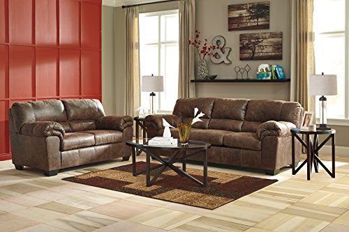 Signature Design by Ashley - Bladen Contemporary Plush Upholstered Sofa, Coffee Brown