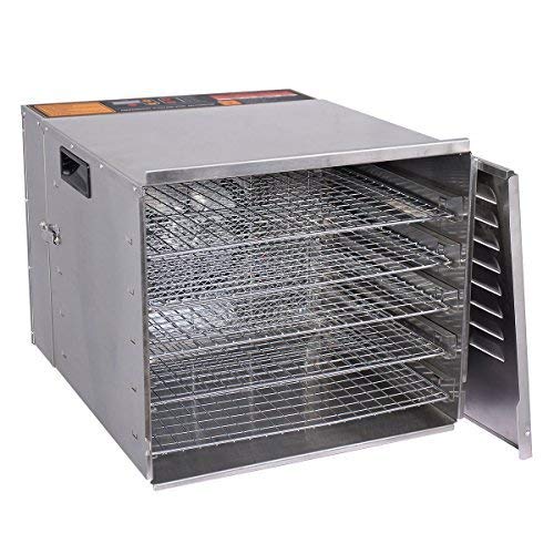 Costzon Professional Food Dehydrator, 1000W Commercial Stainless Steel Food Fruits Preserver With 10 Drying Trays