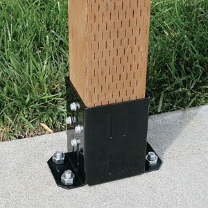 10 Pack Simpson Strong Tie FPBB44 E-Z Base 4x4 Post Base with Black Finish
