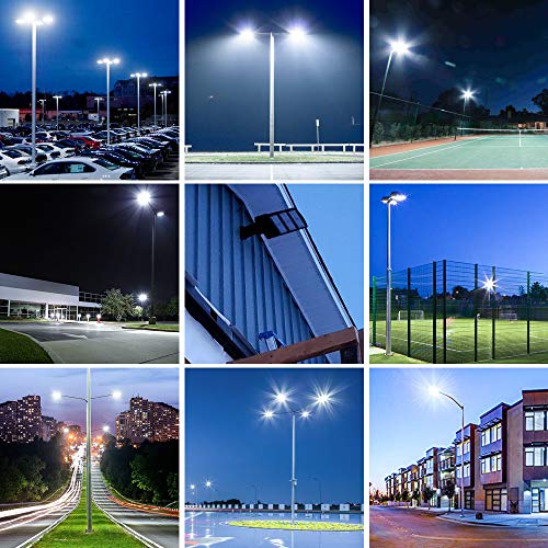 LEDMO 300W LED Parking Lot Lights with Adjustable Arm Mount Dusk-to-Dawn Photocell Sensor, Outdoor Parking Lot Lighting 36000LM, 5000K, PI65 DLC UL Listed