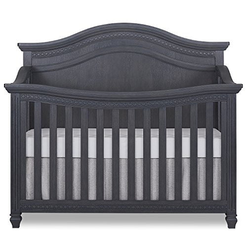 Evolur Madison 5, 1 Curved Top Convertible Crib, Weathered Grey