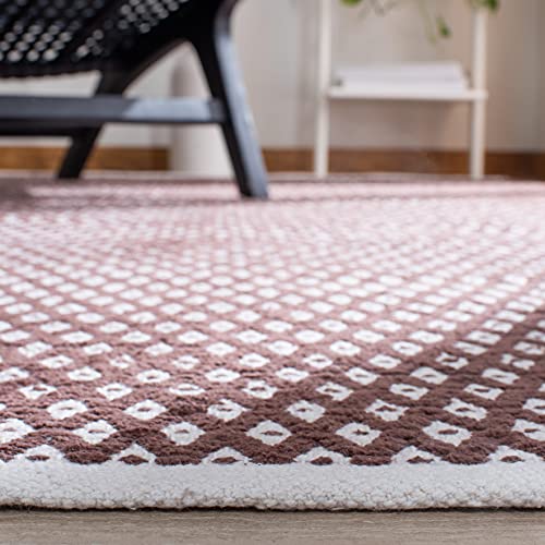 Safavieh Boston Collection BOS685A Handmade Flatweave Cotton Area Rug, 5' x 8', Brown