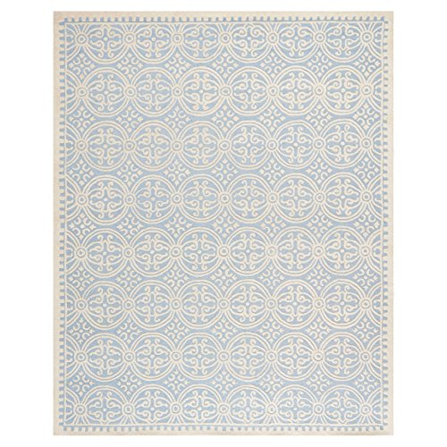 Safavieh Cambridge Collection CAM123K Handmade Moroccan Wool Area Rug, 5' x 8', Purple/Ivory