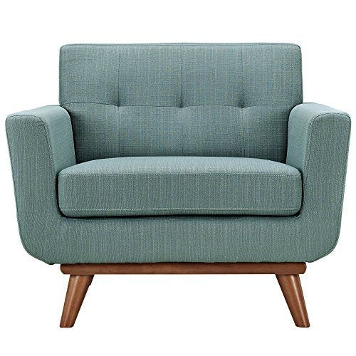 Modway Engage Mid-Century Modern Upholstered Fabric Accent Arm Lounge Chair in Laguna