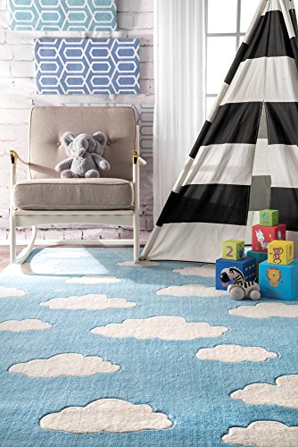 nuLOOM Sachiko Cloudy Kids Rug, 6' x 9', Blue