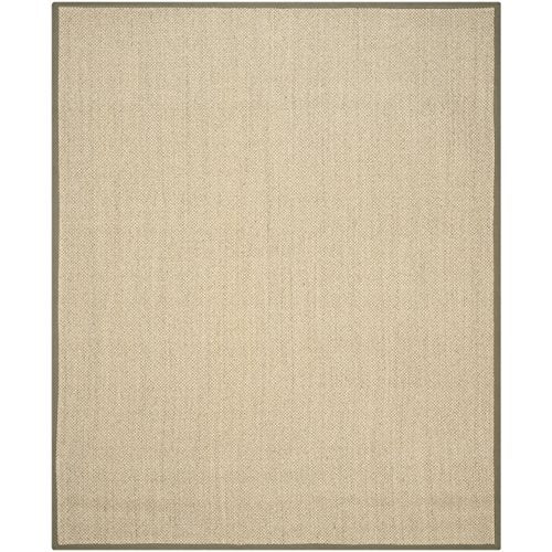 Safavieh Natural Fiber Collection NF443C Tiger Eye Natural and Green Sisal Area Rug (8' x 10')