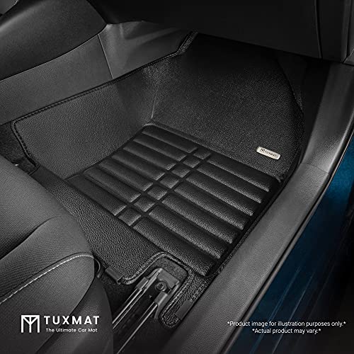 TuxMat Custom Car Floor Mats for Hummer H2 2002-2009 Models - Laser Measured, Largest Coverage, Waterproof, All Weather. The Best Hummer H2 Accessory. (Full Set - Black)