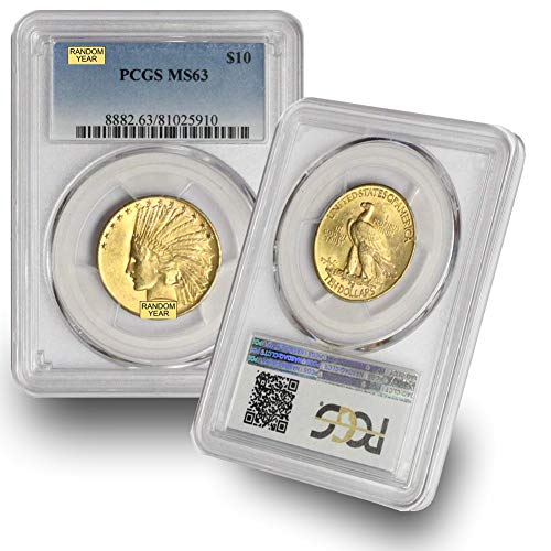 1907-1933 (Random Year) Gold Indian Head Coin G$10 MS63 PCGS