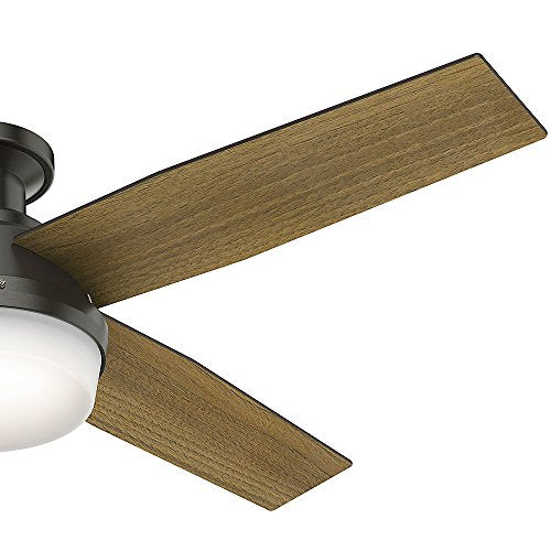 Hunter Fan Company 59447 52" Dempsey Indoor Low Profile Ceiling Fan with Light, Large, Noble Bronze