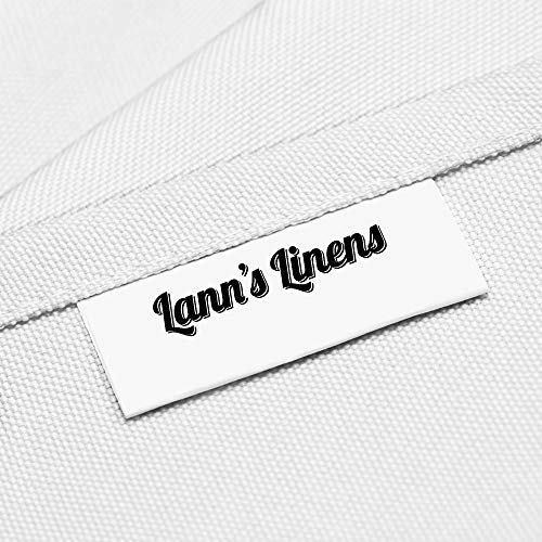 Lann's Linens - 10 Premium 90" x 156" Tablecloths for Wedding/Banquet/Restaurant - Rectangular Polyester Fabric Table Cloths - White