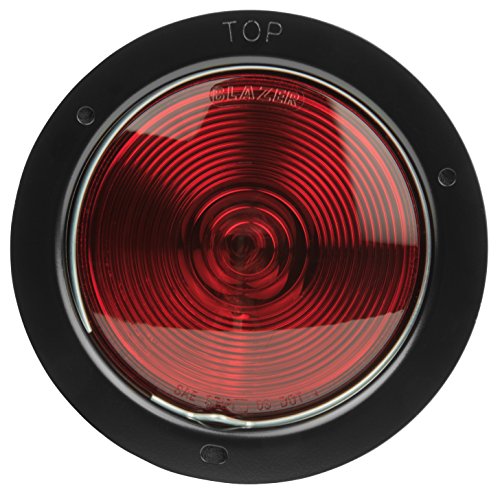 Blazer International T430BLKB-96 Red 4-Inch Round Flange Mount Stop/Tail/Turn Light, 96 Pack