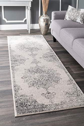 nuLOOM Leola Vintage Medallion Area Rug, 8' x 10', Grey