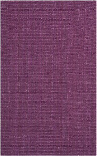 Safavieh Natural Fiber Collection NF447B Handmade Chunky Textured Premium Jute 0.75-inch Thick Area Rug, 5' x 8', Purple