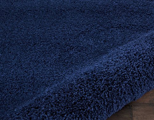 Nourison  Malibu Shag Area Rug, 9'x12' , Navy