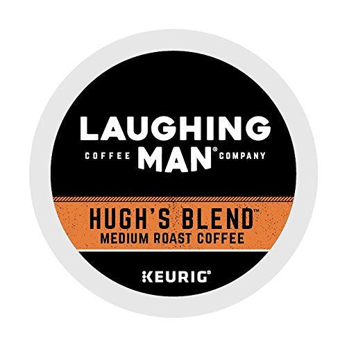 Laughing Man Hugh's Blend, Single Serve Coffee K-Cup Pod, Medium Roast, 60 (Hugh's Blend, 180 count)