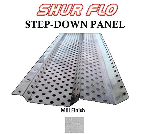 (200 feet) Shur Flo Step-Down Leaf Guard Gutter Protector for 5" K-Style Gutters. Mill Finish Aluminum. 50 Panels x 4.00' Each.