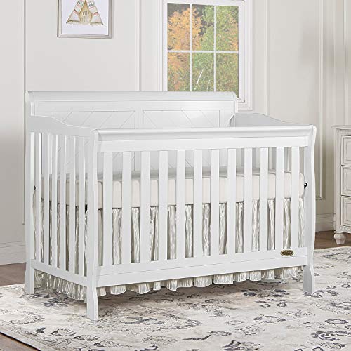 Dream On Me, Ashton Full Panel 5-in-1 Convertible Crib, White