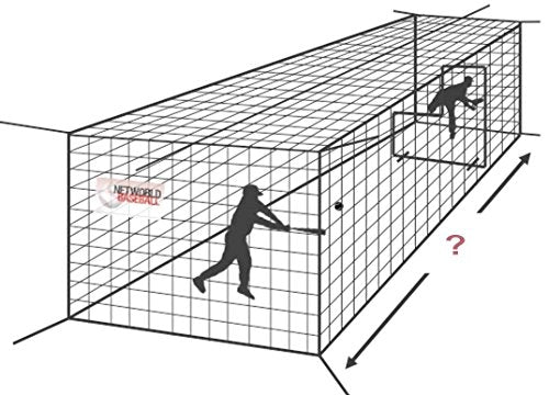 Baseball Batting Cage Nets [12 Sizes] | Professional Fully Enclosed #42 Grade Heavy Duty HDPP Netting | Baseball & Softball Cage Netting | Hitting Cage Net (H: 10' x W: 10' x L: 55')