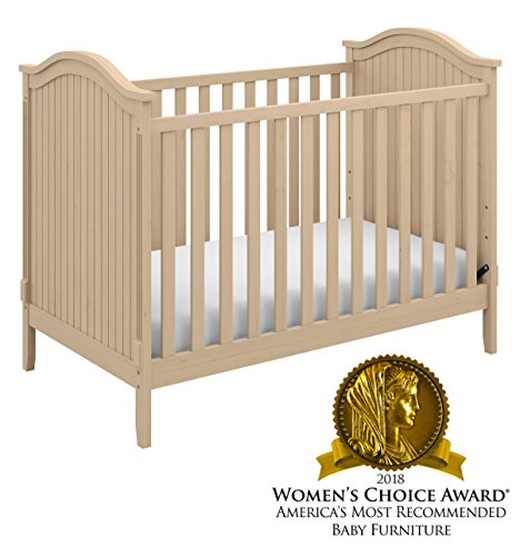 Storkcraft Monterey 3-in-1 Convertible Crib, Driftwood Easily Converts to Toddler Bed & Day Bed, 3-Position Adjustable Height Mattress