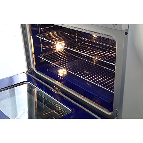 Kucht KRG3618U/LP-B Professional 36" 5.2 cu. ft. Propane Gas Range with Sealed Burners and Convection Oven, Stainless-Steel, Royal Blue