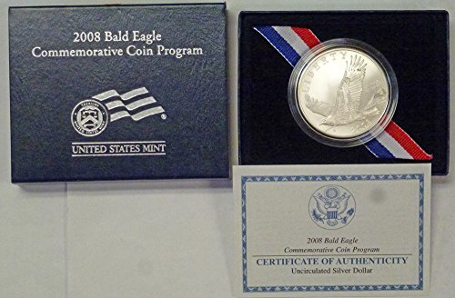 2008 P Bald Eagle Commemorative Silver Dollar OGP US Mint