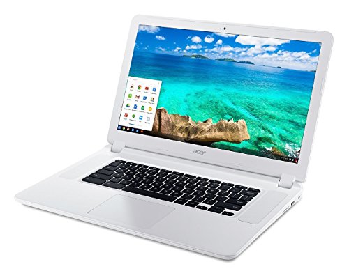 2017 New Acer PremiumChromebook  15.6 inch Intel Celeron Processor 4GB RAM 16GB eMMC Hard Drive 9 hour Battery Chrome OS White
