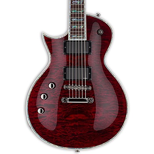 ESP LTD EC-1000 Left Handed Electric Guitar, See Thru Black Cherry