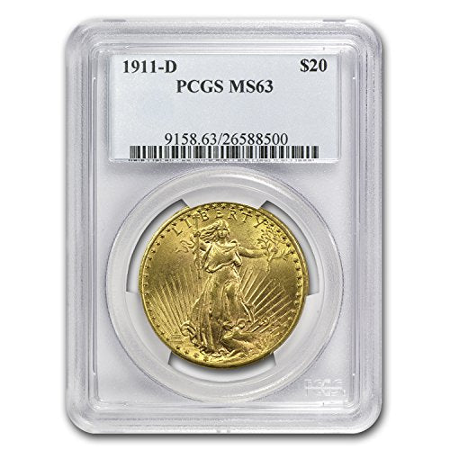 1911 D $20 St. Gaudens Gold Double Eagle MS-63 PCGS G$20 MS-63 PCGS