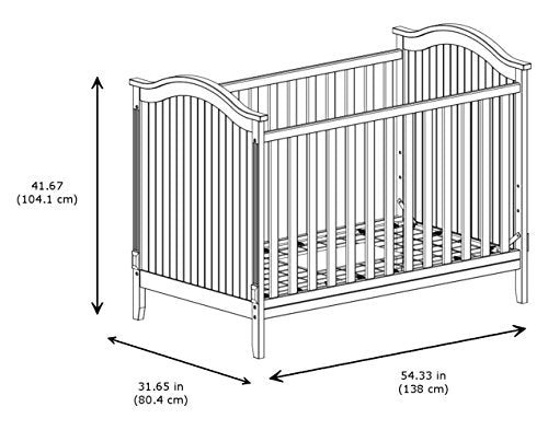 Storkcraft Monterey 3-in-1 Convertible Crib, Driftwood Easily Converts to Toddler Bed & Day Bed, 3-Position Adjustable Height Mattress