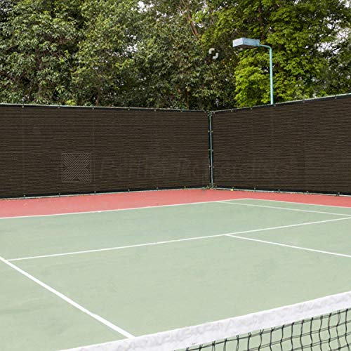 Patio Paradise 6' x 92' Brown Fence Privacy Screen, Commercial Outdoor Backyard Shade Windscreen Mesh Fabric with Brass Gromment 90% Blockage- 3 Years Warranty (Customized