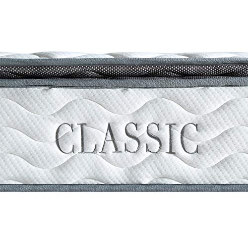 Classic Brands Serena Pillow Top Innerspring 10-Inch bed_mattress_conventional, King, White