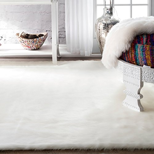 nuLOOM Cloud Faux Sheepskin Soft & Plush Shag Rug, 9' x 12', Ivory