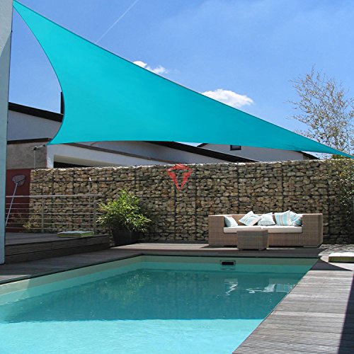 Patio Paradise Turquoise 12x18x22 Sun Shade Sail Canopy Awning Fabric Cloth Screen - UV Block UV Resistant Heavy Duty Commercial Grade - Outdoor Carport - We Make Custom Sizes