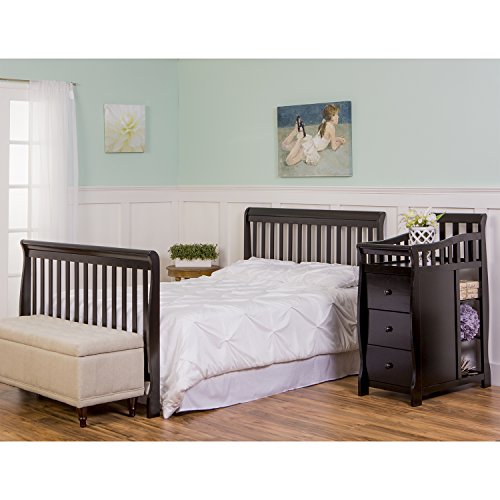 Dream On Me 5 in 1 Brody Convertible Crib with Changer, Espresso