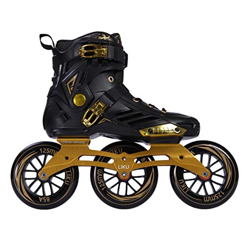 LIKU Performance 125 3WD Speed Inline Skates Unisex Black&Gold