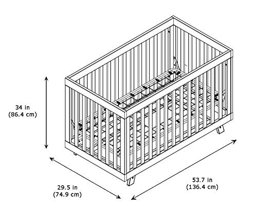 Storkcraft Beckett 3-in-1 Convertible Crib Pebble Gray, Fixed Side Crib, Solid Pine and Wood Product Construction, Converts to Toddler Bed Day Bed or Full Bed (Mattress Not Included)