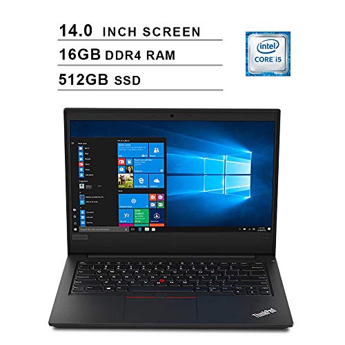 Lenovo 2020 ThinkPad E490 14 Inch FHD Laptop (Intel Quad-Core i5-8265U up to 3.9 GHz, 16GB RAM, 512GB SSD, Intel UHD Graphics?620, Bluetooth, WiFi, HDMI, Windows 10 Pro)