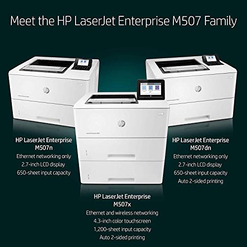 HP LaserJet Enterprise M507dn with One-Year, Next-Business Day, Onsite Warranty (1PV87A),White