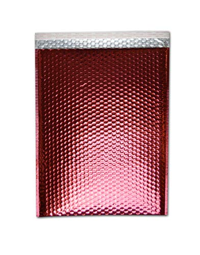 16x17.5 Bubble PolyMailer Padded Envelopes, 16 x 17.5 inch, Peel & Seal, Red, 100 Pack
