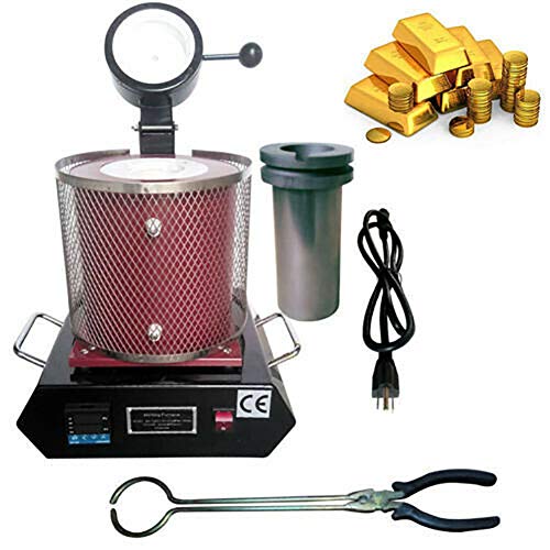 110V 1600W 2KG Digital Melting Scrap Electric Melting Furnace Melter Jewelry Gold Silver Copper PID Smelting USA Stock