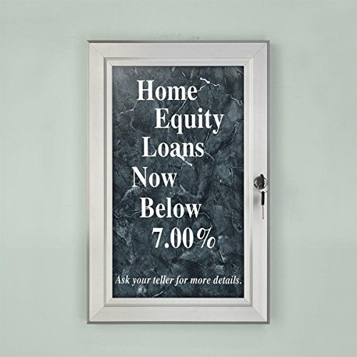 11 x 17 Outdoor Poster Case with Locking, Hinged Door, Includes Rubber Gasket to Prevent Damage from Moisture, Aluminum (Silver)