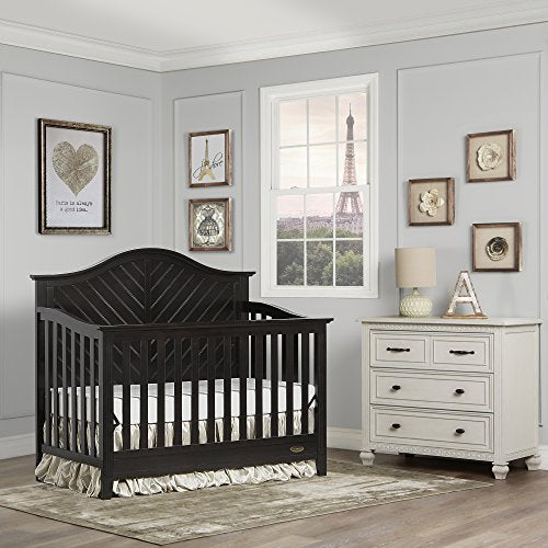 Dream On Me Ella 5 in 1 Convertible Crib in Dark Brown