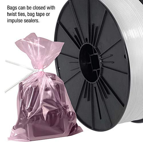 Tape Logic TLPBAS8305 Anti-Static Flat 6 mil Poly Bags, 8" x 14", Pink (Pack of 1000)