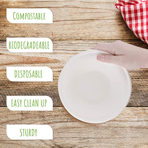 16 Ounce Disposable Bowls Paper Bowls Alternative Compostable Bowls Heavy Duty [Pack of 660] Eco-Friendly 100% Natural Sugarcane Bagasse Fiber Biodegradable by brheez
